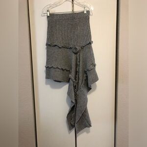 SHEIN Asymmetrical Gray Knit Skirt